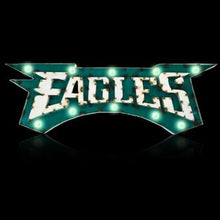 Load image into Gallery viewer, Philadelphia Eagles Lighted Recycled Metal Sign
