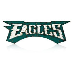 Philadelphia Eagles Lighted Recycled Metal Sign