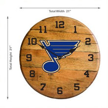 Load image into Gallery viewer, St. Louis Blues Oak Barrel Clock
