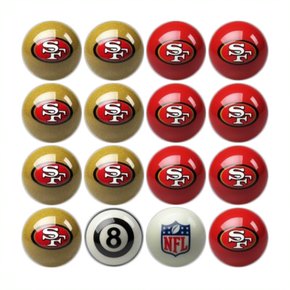 San Francisco 49ers Billiard Balls with Numbers