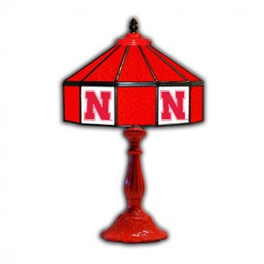 Nebraska Cornhuskers 21' Stained Glass Table Lamp