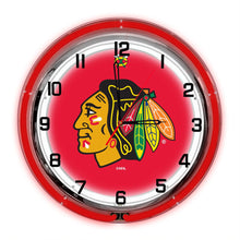 Load image into Gallery viewer, Chicago Blackhawks 18&quot; Neon Clock