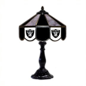 Los Vegas Raiders 21' Stained Glass Table Lamp