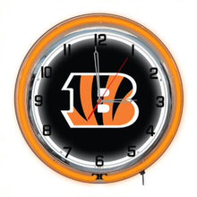 Load image into Gallery viewer, Cincinnati Bengals 18&quot; Neon Clock