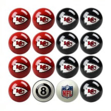 Load image into Gallery viewer, Kansas City Chiefs Billiard Balls with Numbers