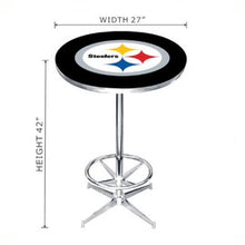 Load image into Gallery viewer, Pittsburgh Steelers Chrome Pub Table