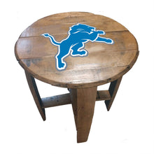 Load image into Gallery viewer, Detroit Lions Oak Barrel Table
