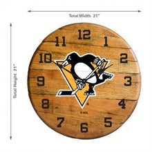 Load image into Gallery viewer, Pittsburgh Penguins Barrel Clock