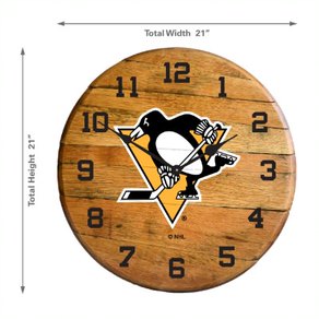 Pittsburgh Penguins Barrel Clock