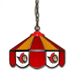 Ottawa Senators 14-in. Stained Glass Pub Light