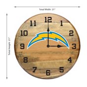 Los Angeles Chargers Oak Barrel Clock