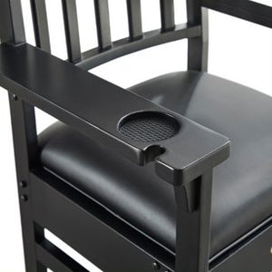 Imperial Premium Spectator Chair with Drawer, Black