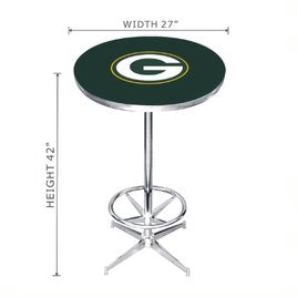 Green Bay Packers Chrome Pub Table