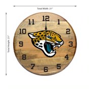 Load image into Gallery viewer, Jacksonville Jaguars Oak Barrel Clock