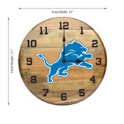 Load image into Gallery viewer, Detroit Lions Oak Barrel Clock