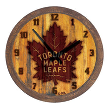 Load image into Gallery viewer, Toronto Maple Leaf: Branded &quot;Faux&quot; Barrel Top Wall Clock - The Fan-Brand