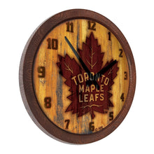 Load image into Gallery viewer, Toronto Maple Leaf: Branded &quot;Faux&quot; Barrel Top Wall Clock - The Fan-Brand