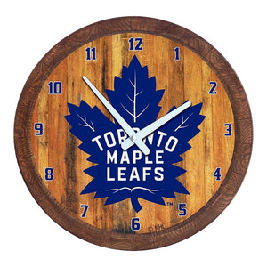 Toronto Maple Leaf: "Faux" Barrel Top Wall Clock - The Fan-Brand