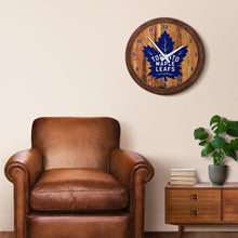 Load image into Gallery viewer, Toronto Maple Leaf: &quot;Faux&quot; Barrel Top Wall Clock - The Fan-Brand