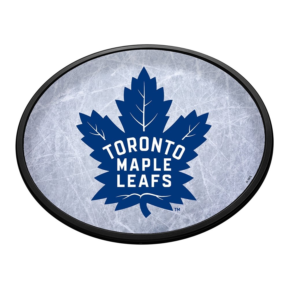 Toronto Maple Leaf: Ice Rink - Oval Slimline Lighted Wall Sign - The Fan-Brand