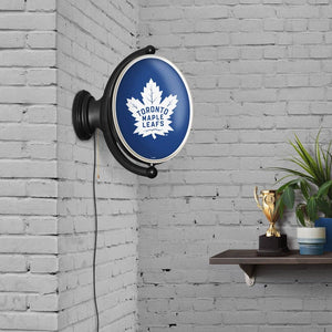 Toronto Maple Leaf: Original Oval Rotating Lighted Wall Sign - The Fan-Brand