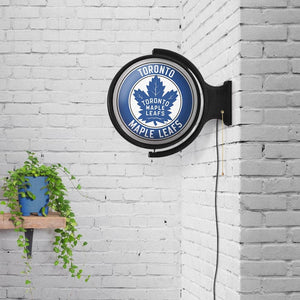 Toronto Maple Leaf: Original Round Rotating Lighted Wall Sign - The Fan-Brand