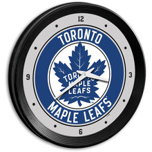 Load image into Gallery viewer, Toronto Maple Leaf: Ribbed Frame Wall Clock - The Fan-Brand