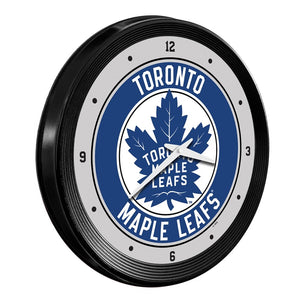 Toronto Maple Leaf: Ribbed Frame Wall Clock - The Fan-Brand