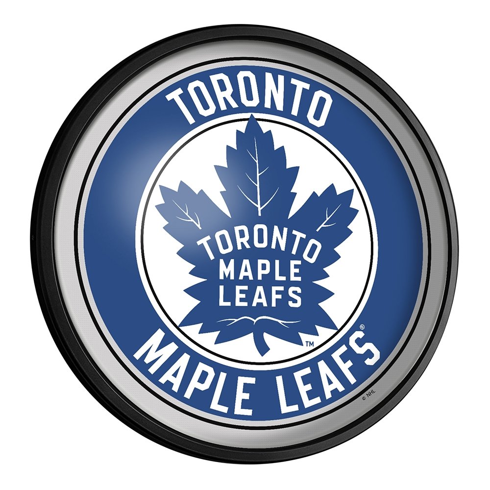 Toronto Maple Leaf: Round Slimline Lighted Wall Sign - The Fan-Brand