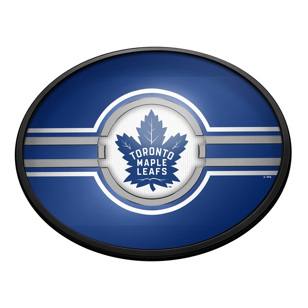 Toronto Maple Leafs: Oval Slimline Lighted Wall Sign - The Fan-Brand