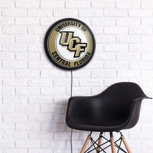 Load image into Gallery viewer, UCF Knights: Round Slimline Lighted Wall Sign - The Fan-Brand