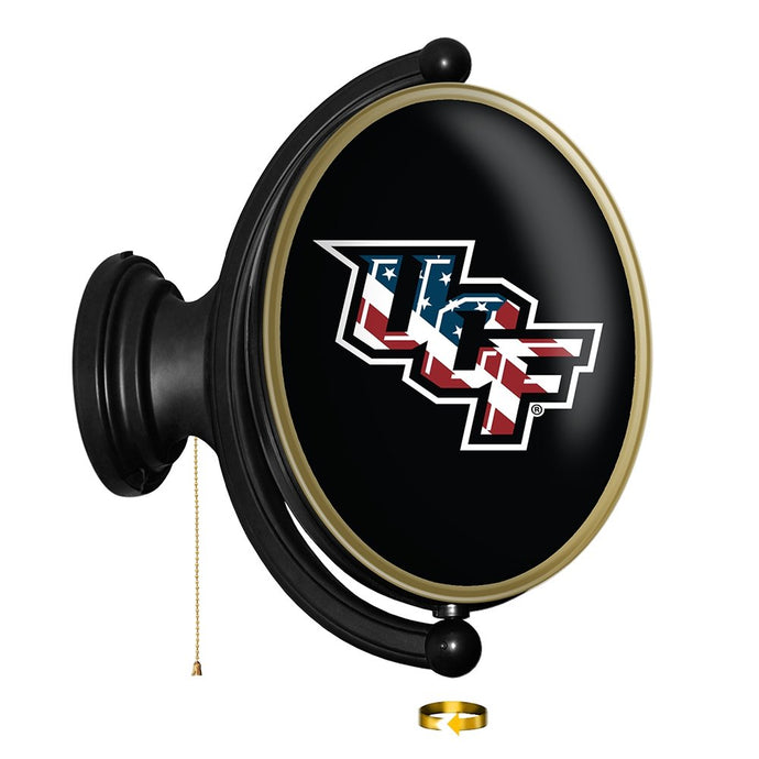 UCF Knights: USA - Original Oval Rotating Lighted Wall Sign - The Fan-Brand