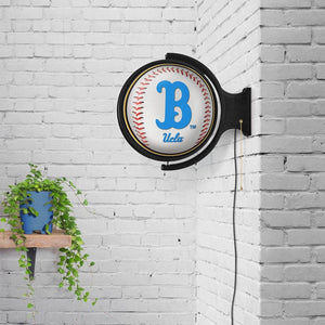 UCLA Bruins: Baseball - Round Rotating Lighted Wall Sign - The Fan-Brand