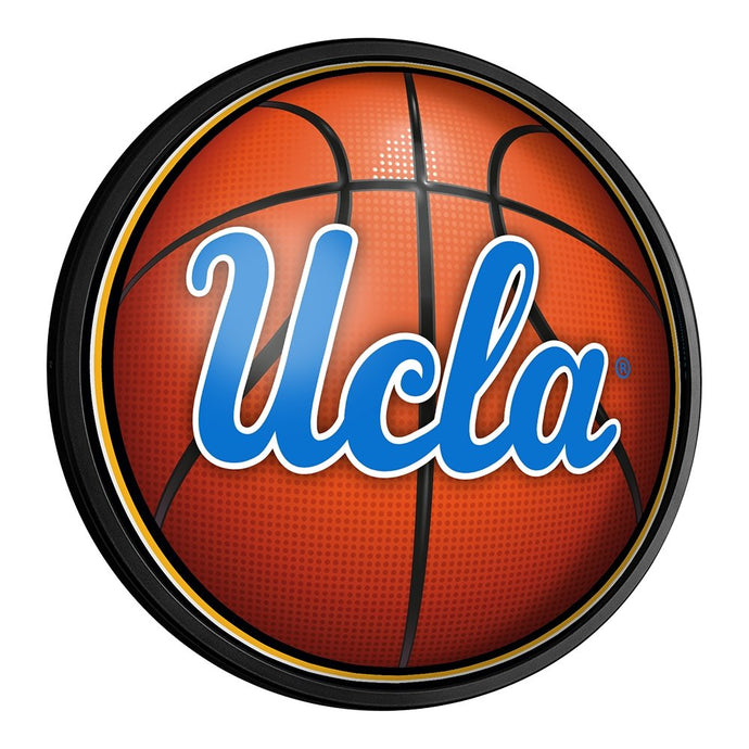 UCLA Bruins: Basketball - Round Slimline Lighted Wall Sign - The Fan-Brand