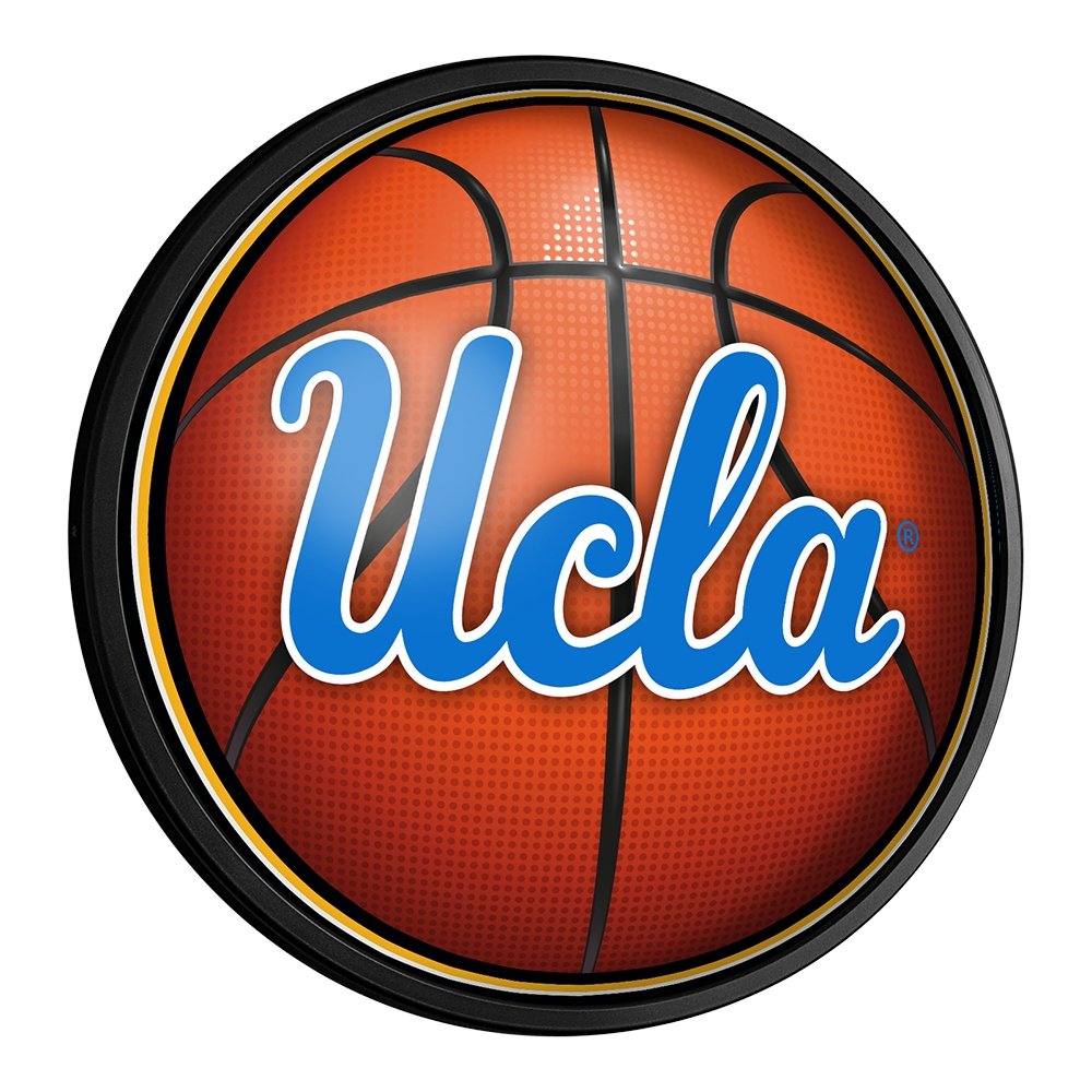 UCLA Bruins: Basketball - Round Slimline Lighted Wall Sign - The Fan-Brand
