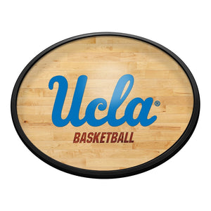 UCLA Bruins: Hardwood - Oval Slimline Lighted Wall Sign - The Fan-Brand