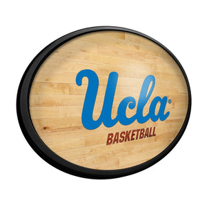 UCLA Bruins: Hardwood - Oval Slimline Lighted Wall Sign - The Fan-Brand