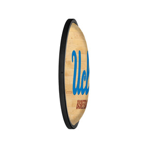 UCLA Bruins: Hardwood - Oval Slimline Lighted Wall Sign - The Fan-Brand