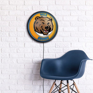 UCLA Bruins: Mascot - Round Slimline Lighted Wall Sign - The Fan-Brand