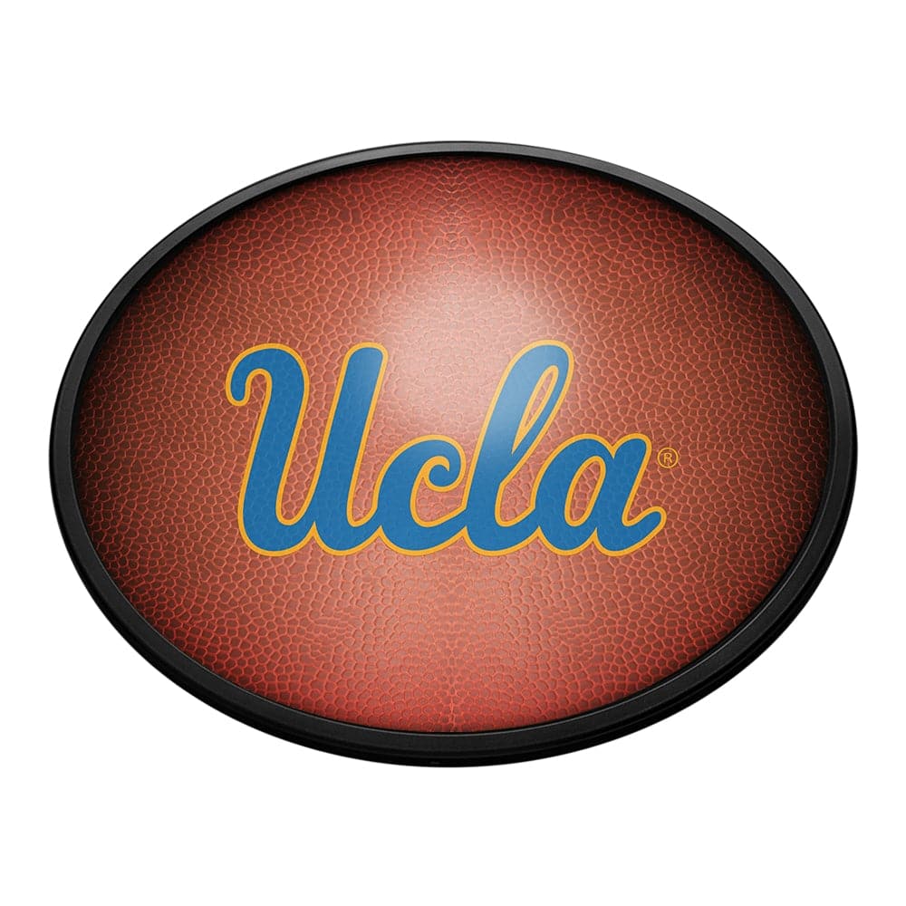 UCLA Bruins: Pigskin - Oval Slimline Lighted Wall Sign - The Fan-Brand