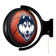 Load image into Gallery viewer, UConn Huskies: Basketball - Original Round Rotating Lighted Wall Sign - The Fan-Brand