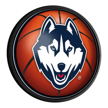 Load image into Gallery viewer, UConn Huskies: Basketball - Round Slimline Lighted Wall Sign - The Fan-Brand