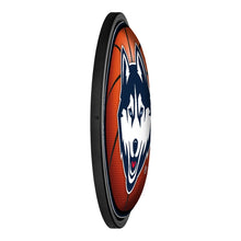 Load image into Gallery viewer, UConn Huskies: Basketball - Round Slimline Lighted Wall Sign - The Fan-Brand