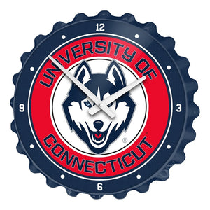 UConn Huskies: Bottle Cap Wall Clock - The Fan-Brand