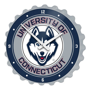 UConn Huskies: Bottle Cap Wall Clock - The Fan-Brand