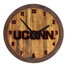 Load image into Gallery viewer, UConn Huskies: Branded &quot;Faux&quot; Barrel Top Wall Clock - The Fan-Brand