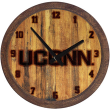 Load image into Gallery viewer, UConn Huskies: Branded &quot;Faux&quot; Barrel Top Wall Clock - The Fan-Brand