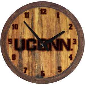 UConn Huskies: Branded "Faux" Barrel Top Wall Clock - The Fan-Brand