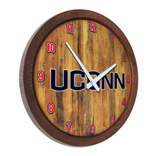 Load image into Gallery viewer, UConn Huskies: &quot;Faux&quot; Barrel Top Wall Clock - The Fan-Brand