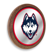 Load image into Gallery viewer, UConn Huskies: Mascot - &quot;Faux&quot; Barrel Top Mirrored Wall Sign - The Fan-Brand